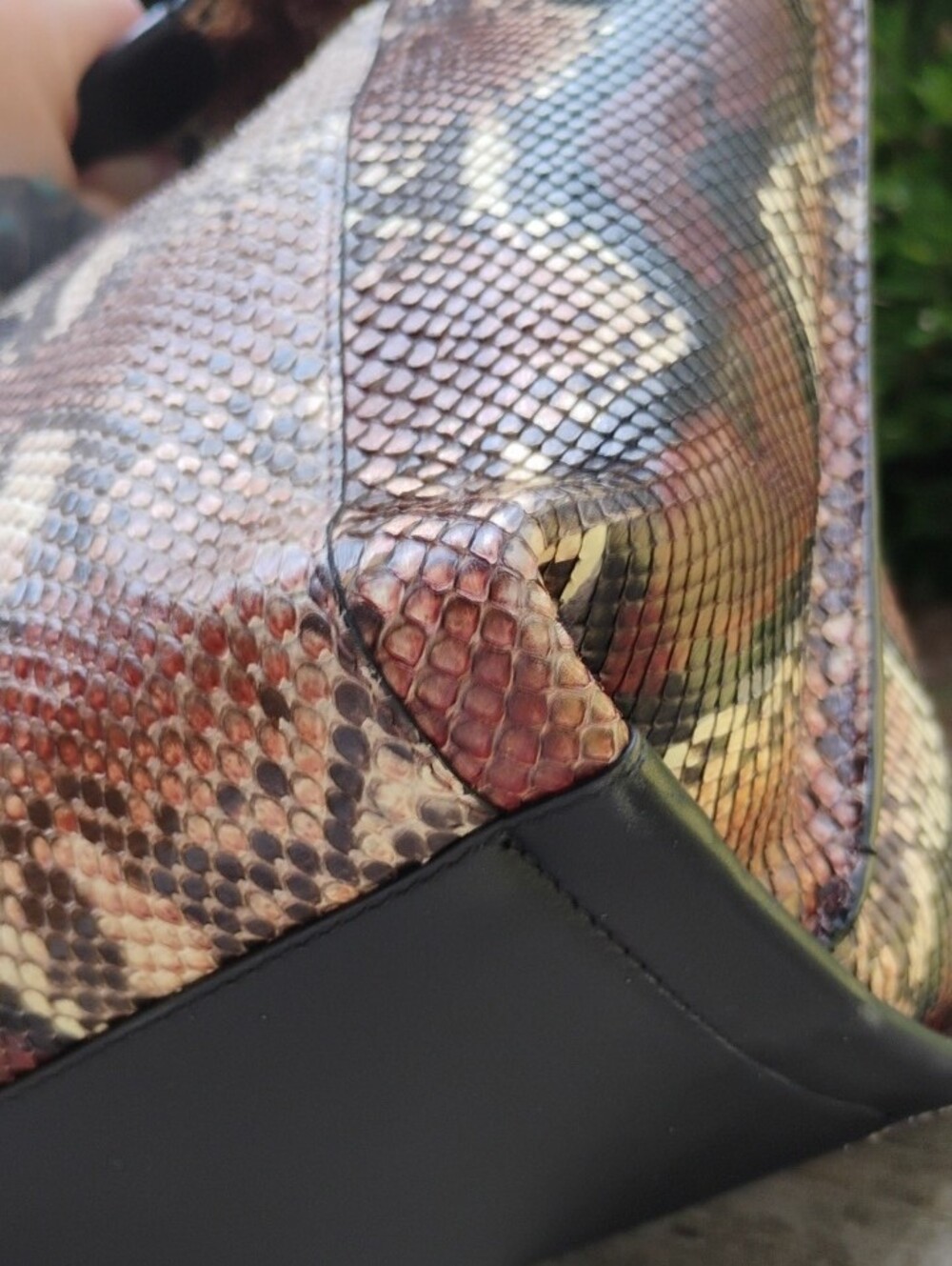 Furla 3 Compartment Snake-Print Tote Bag in Brown and Black - Picture 6 of 16